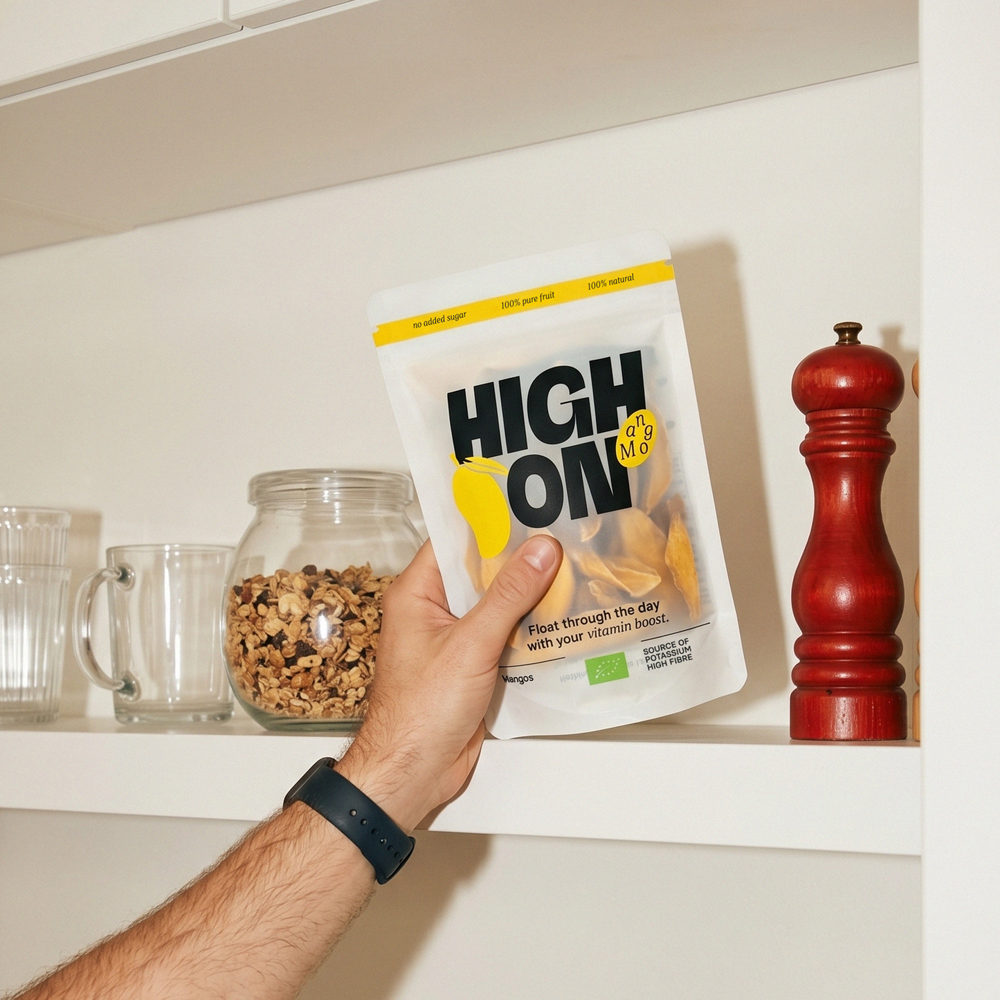 HIGH ON Bio Mango getrocknet – Soft-dried, ohne Zucker, 90g
