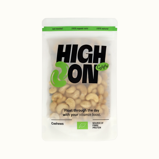HIGH ON Bio Cashewkerne – Premium Nuss für Nerven & Fokus, 150g