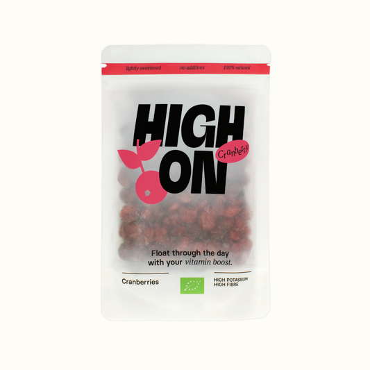 HIGH ON Bio Cranberries getrocknet – antibakteriell & immunstark, 150g