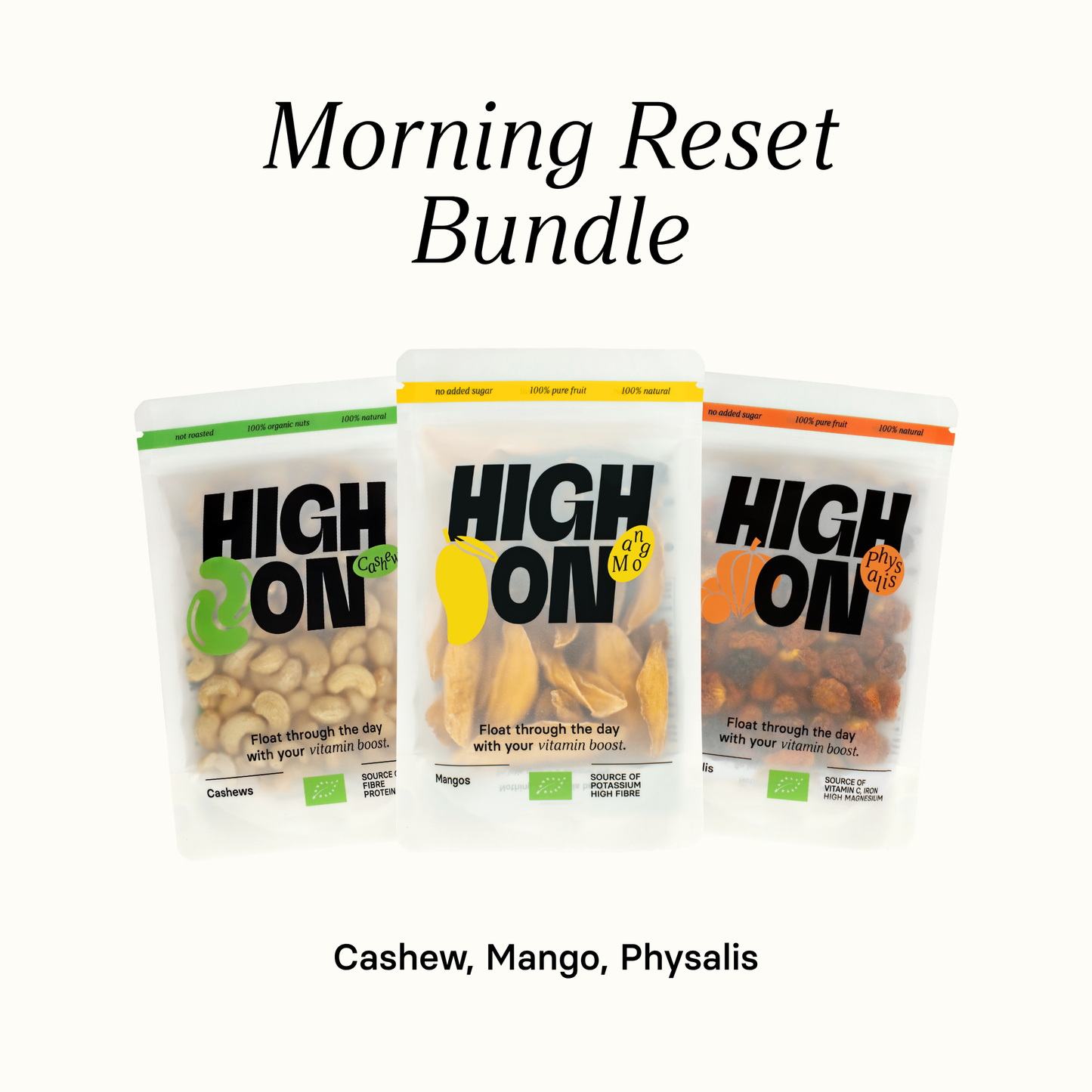 HIGH ON Morning Reset Bundle – Bio Energie-Snack für den perfekten Start