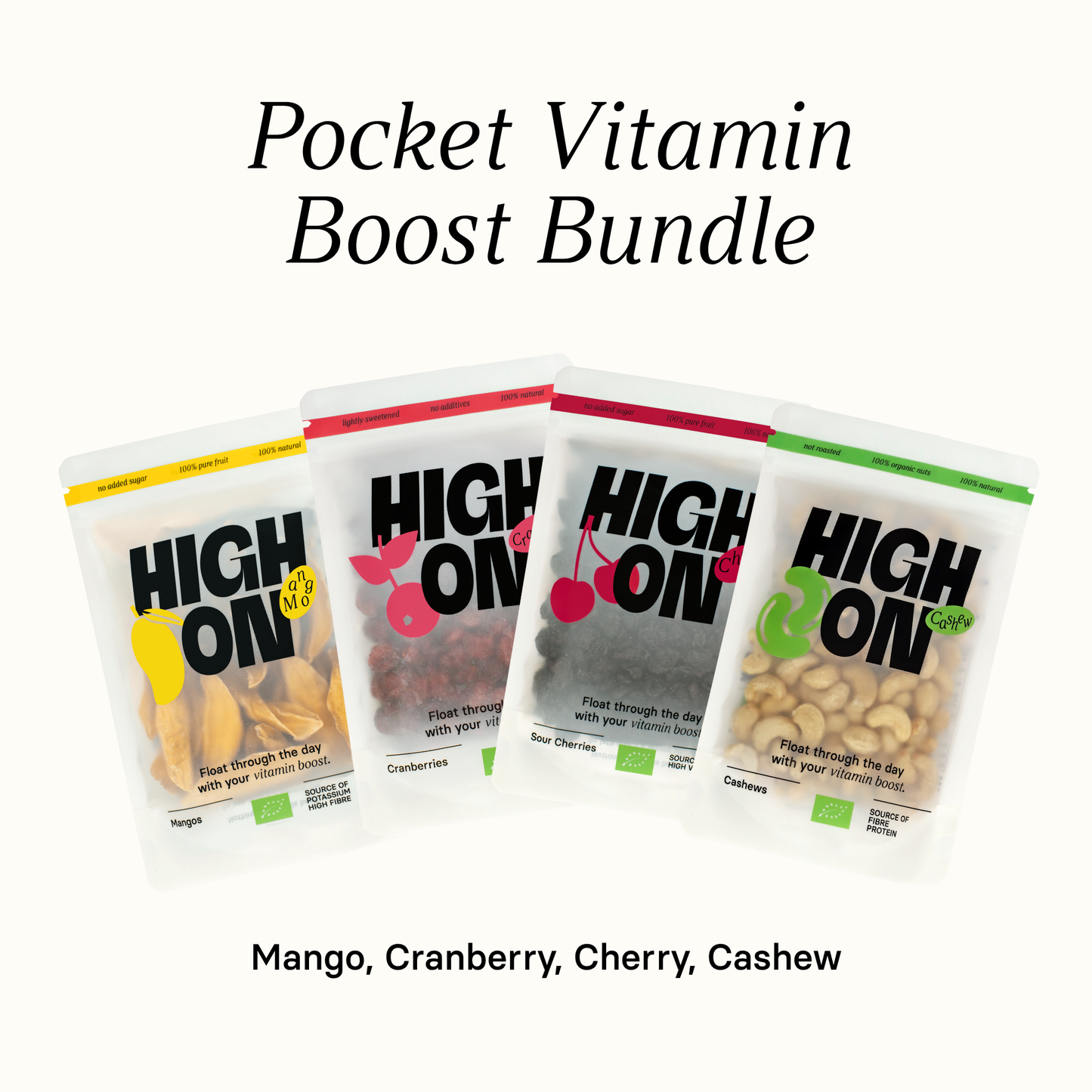 HIGH ON Pocket Vitamin Boost – Bio Reise-Snack für unterwegs